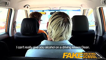 British Babes Secretly Have Sex In Driving School