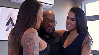 Big Ass Latina Takes On Two In A Steamy Threesome