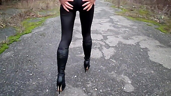 Foot Fetish And Leg Worship In Tight Tights And Boots