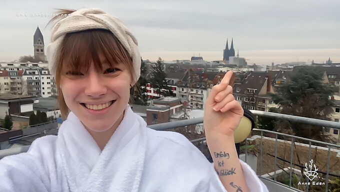 German Teen Gets Blessed By Holy Cock In Front Of Cathedral