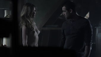 Lily Simmons In Banshee: A Softcore Scene With Sensual Nipple Play And Cunnilingus