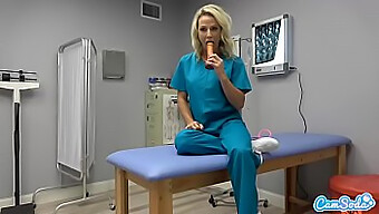 Sydney Hail, A Naughty Nurse, Indulges In Lunchtime Self-Pleasure With Her Favorite Toys