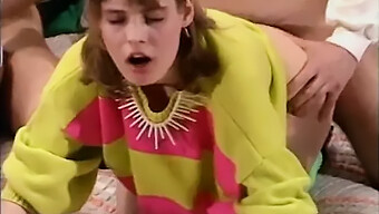 Natural Tits Get A Creamy Treat In Retro Porn