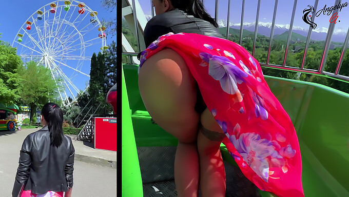 Pov Video Of Girl Giving Oral And Showing Her Assets On A Park Ferris Wheel