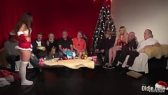 Elderly Men And Young Teens Engage In Intense Group Sex On Christmas