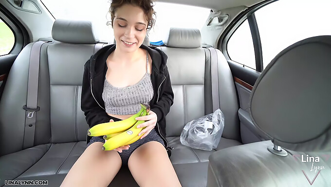 Skinny German Teen Explores Banana Insertion In Her Tight Pussy