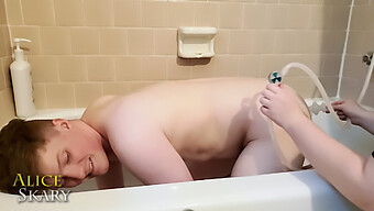 Amateur Bbw'S Anal Cleaning Routine In The Shower