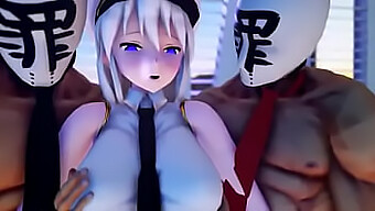 Azurlane Mmd Hentai-Video Mit Großen Natürlichen Titten Und Oralsex