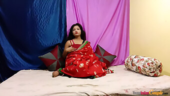 Indian Beauty In Red Sari Pleasuring Herself To Climax - Complete Desi Experience