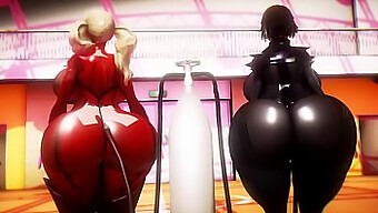 Hourglass Figures Of Ann And Makoto In 3d Inflation